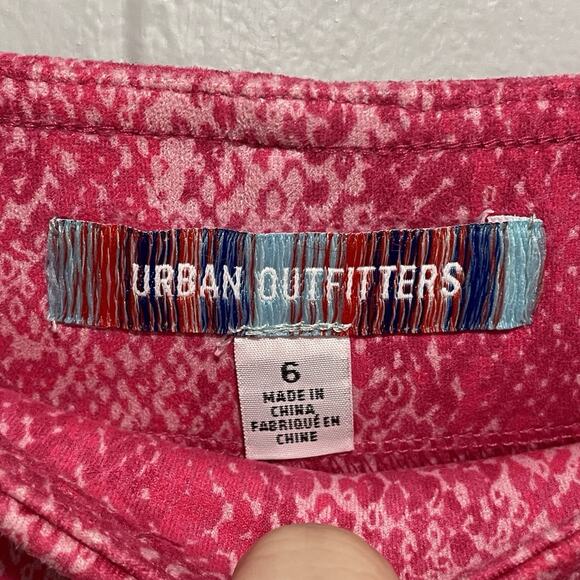 Y2K Urban Outfitters Vivica Snakeskin Print Split Flare Pants 6 Pink Maximalist - Picture 2 of 7